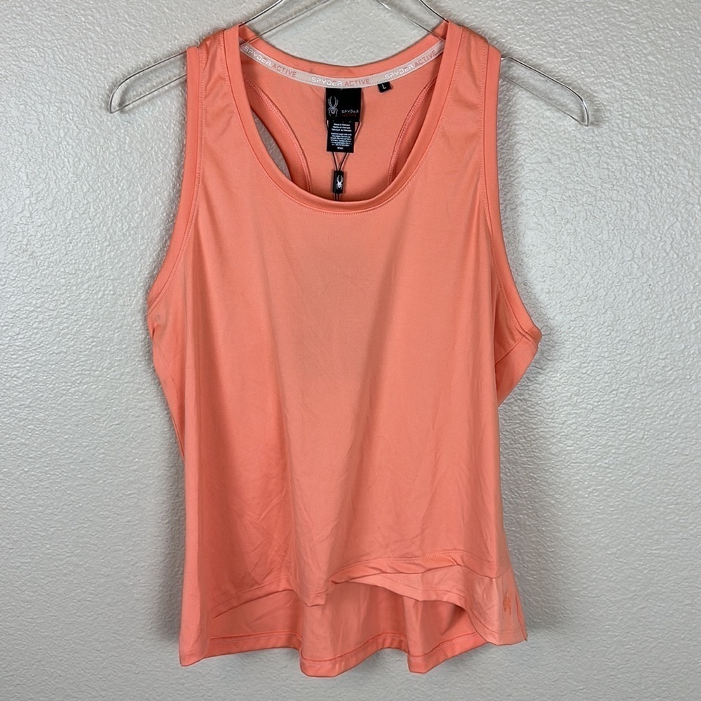 SPYDER ACTIVE TULIP HEM RACER BACK TANK TOP - Picture 2 of 9